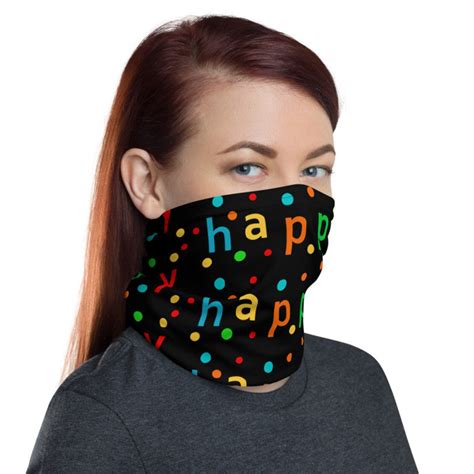 Happy Neck Gaiter Multipurpose Face Mask Bandana Etsy