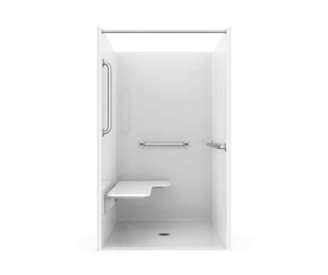 Xss Bf Acrylx Alcove One Piece Shower With Center Drain In Bone