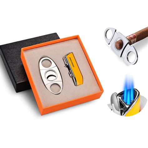 Buy Cigarloongcigar Cutter And Lighter Set Double Blade Simple Cigar