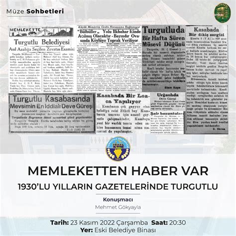 TURGUTLU BELEDİYESİNİN MÜZE SOHBETLERİ DEVAM EDİYOR