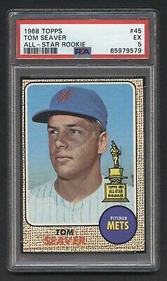 1968 TOM SEAVER PSA 5 EX GRADE ROOKIE TOPPS HOF NEW YORK METS LEGEND