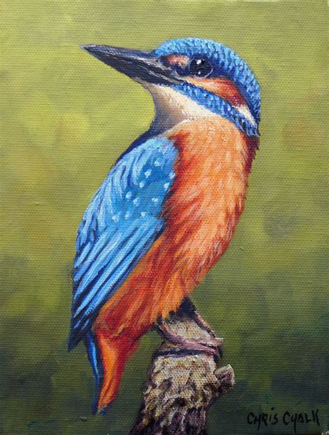 Kingfisher Oil Painting