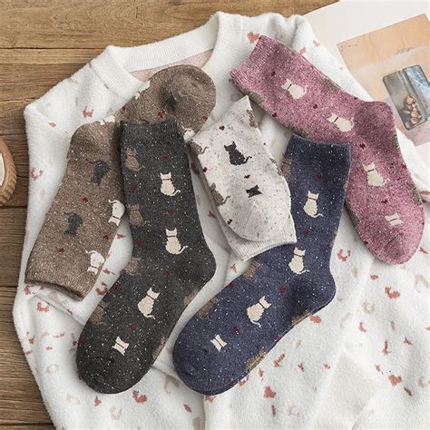 Autumn And Winter Fashion Japanese Cute Socks Korean Cat Harajuku Sock