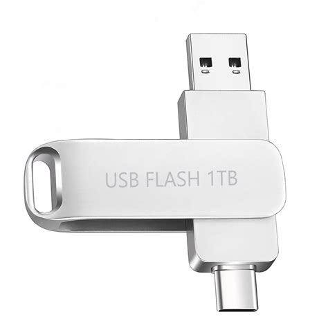 1T 2in1 USB Stick Waterproof Flash Drive with Large Memory, Keychain ...