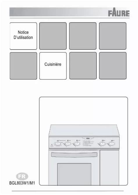 Notice cuisinière FAURE BGL803W Trouver une solution à un problème