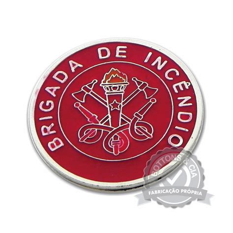 5 Und Pin Boton Broche Brigada De Incêndio Elo7