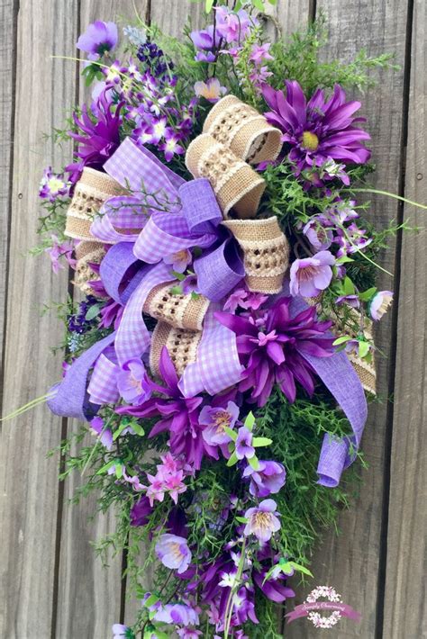 Purple Spring Door Wreath Everyday Purple Wreath Front Door Wreath