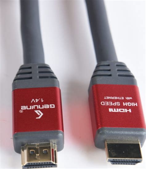 Genuine 1 Meter HDMI to HDMI Monitor Cable 24K Gold Plated Connector ...