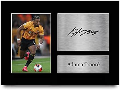 HWC Trading A4 Adama Traore Wolves Gifts Printed Signed Autograph