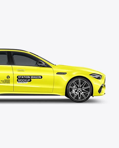 station wagon mockup side view   images high quality