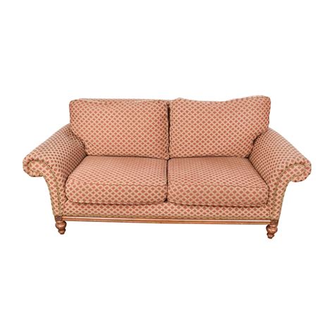 Bernhardt Red And Gold Love Seat Off Kaiyo