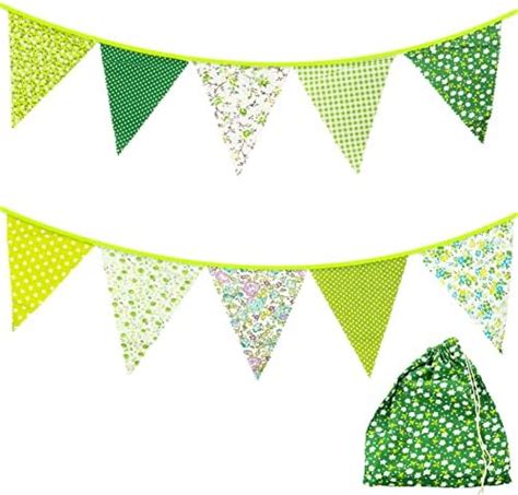 32Ft Sage Green Bunting Banner Party Decorations Avocado Green Fabric