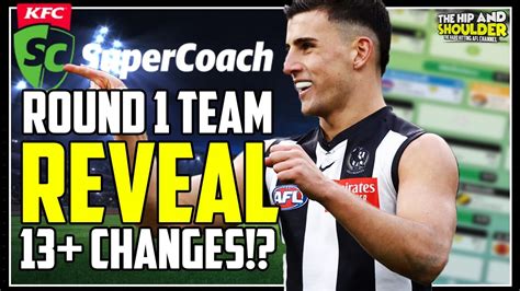 My Late Afl Supercoach Round Team Reveal Changes Youtube