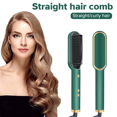 Multifunction Hair Straightener Comb Hair Brush Hair Curler Professional Electric Curling Iron