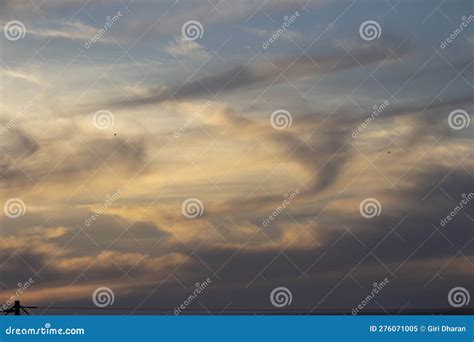 Beautiful Sky Clouds in Orange Stock Image - Image of shore, cloud ...