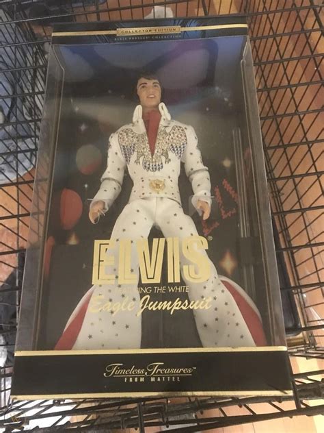 Elvis Presley Doll White Eagle Jumpsuit Mattel 2000 Timeless Treasures Nib 1913476486