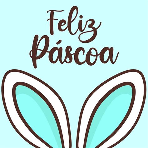 Premium Vector Happy Easter Card Cute Ears Bunny Vector