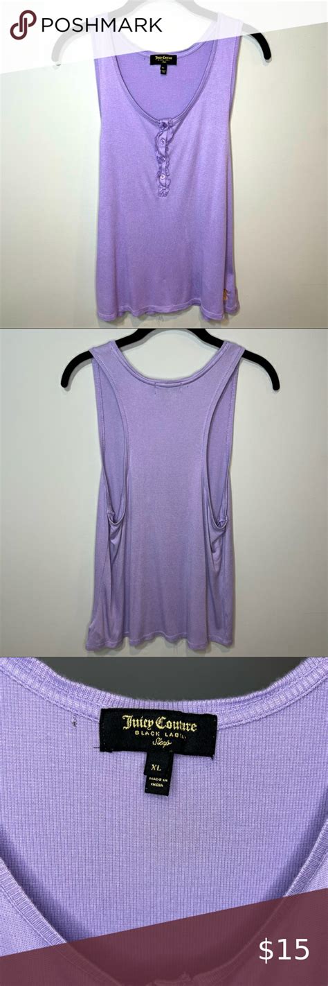 Juicy Couture Black Label Purple Soft Stretchy Ribbed Tank