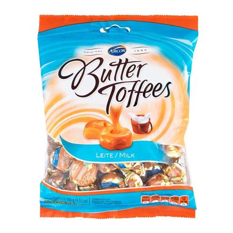 Balas Butter Toffees Leite 100g Mega Box Atacadista