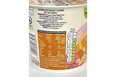 Quaker Oat So Simple Caramelised Biscuits Porridge Pots 57 G Pack Of 8 Best Before Date 13