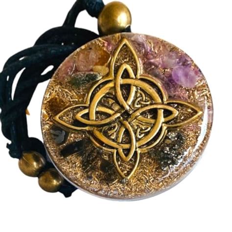 Orgone Celtic Wicca Knot Necklace Viking Trinity Irish Triqueta