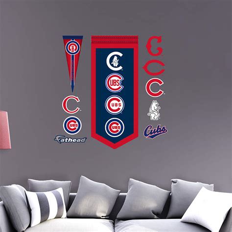 Chicago Cubs Logo Evolution Banner Wall Decal | Shop Fathead® for ...