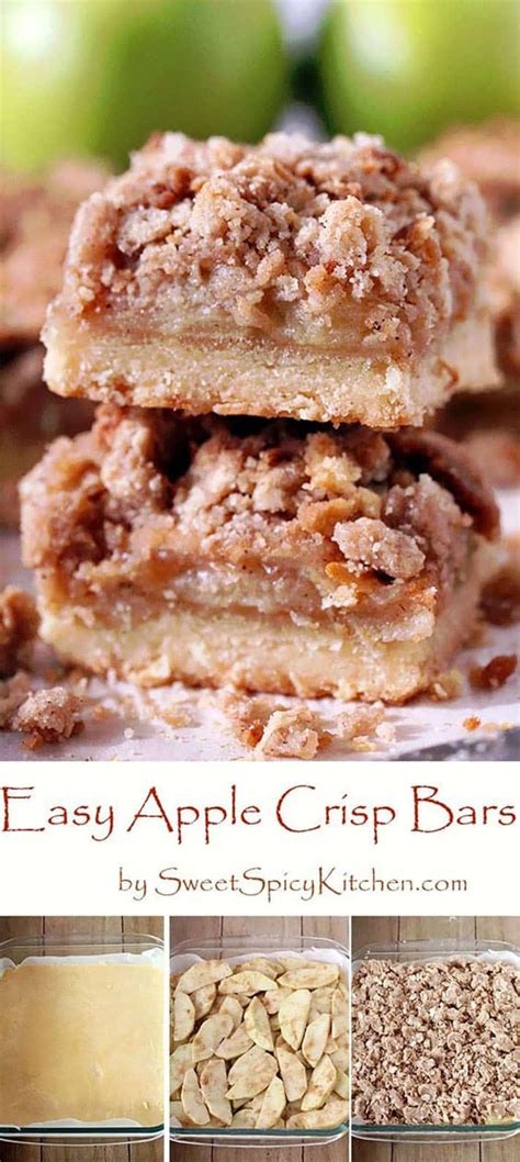 Easy Apple Crisp Bars Crunchy And Juicy Dessert At The Same Time