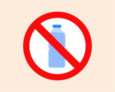 Premium Vector No Plastic Bottle Sign Save Earth Protest Against