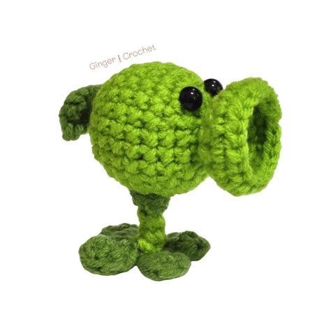 Digital Peashooter Crochet Pattern Plants Vs Zombies Etsy