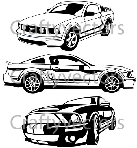 Ford Mustang Vector Svg Cut File Etsy Canada