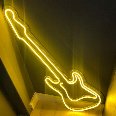 Neon De Led Guitarra Multicom Comunicação Visual Neon Led Acrílico Pix