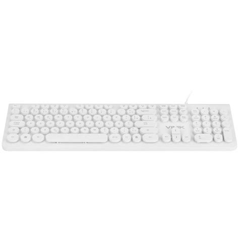 Teclado Multimidia Usb Dynamic Circle Abnt2 Teclas Redondas Cabo Usb 18m Branco Dc110b