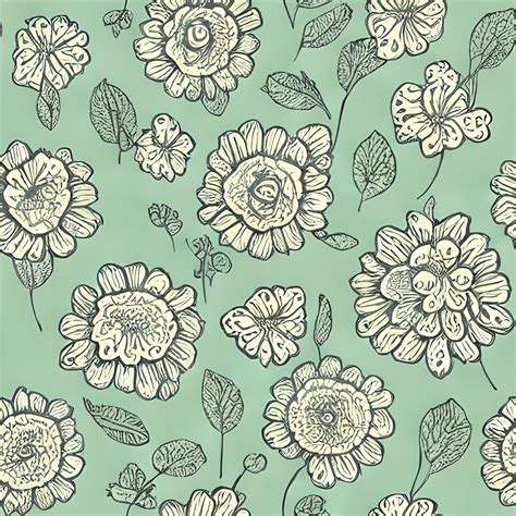 Vintage Flower Wallpaper with Repeating Pattern · Creative Fabrica