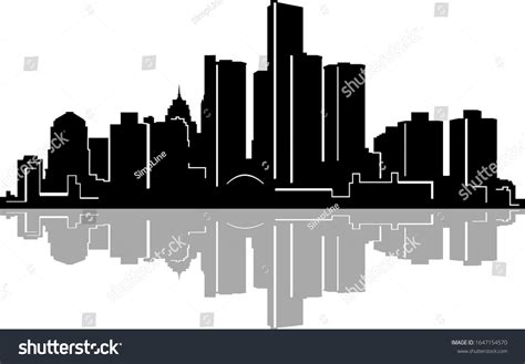 521 Detroit skyline silhouette Images, Stock Photos & Vectors ...