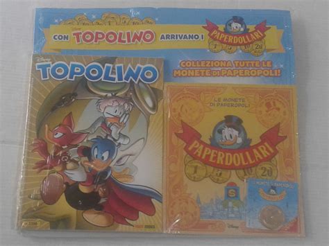 WALT DISNEY TOPOLINO Libretto N 3480 Gadget Mazzo Carte Rosso Limited