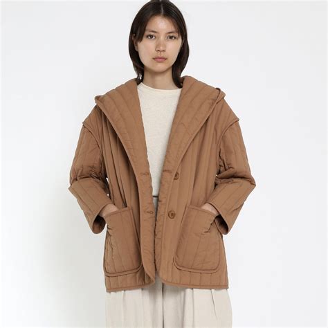 Hooded Quilted Jacked in Caramel l Small Talk