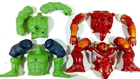 Avengers Toys Assemble Hulk Buster Vs Hulk Smash Youtube