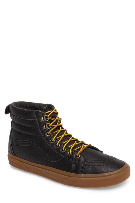 Vans Leather Sk8-hi Mte Insulated Water Resistant Sneaker (men) in Black for Men - Lyst