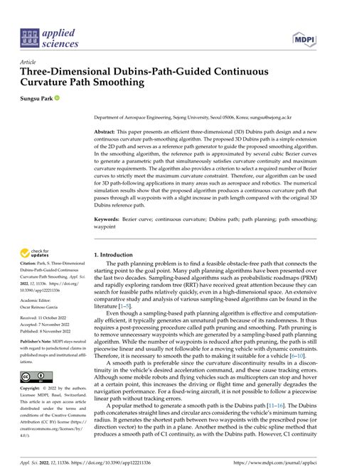 Pdf Three Dimensional Dubins Path Guided Continuous Curvature Path