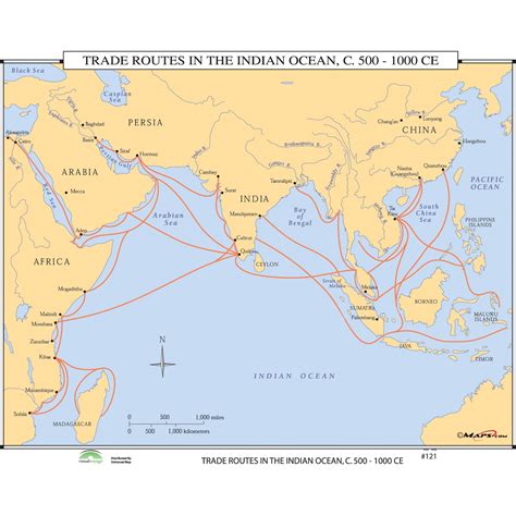 Indian Ocean Trade Route Map