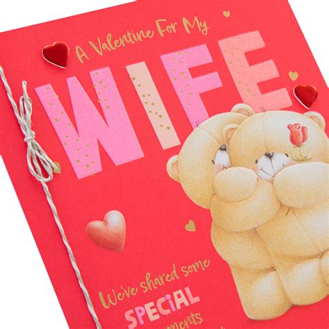 Forever Friends Valentines Day Card Wife Hugging Bears Hallmark Uk