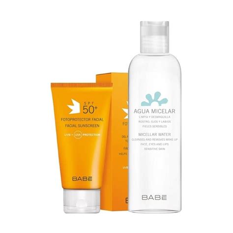 Babe Yüz için Güneş Koruyucu Krem Spf 50 50 ml Micellar Water 250 ml Hediyeli Dermobakim