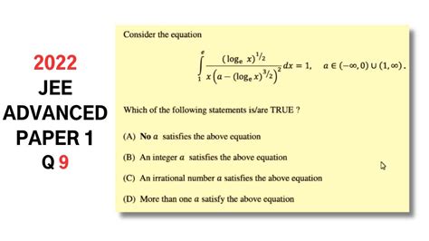 IIT JEE ADVANCED 2022 Past Paper Paper 1 Section 1 9 Definite