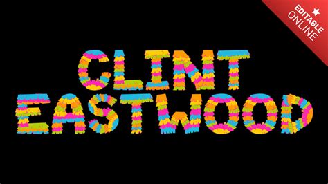 Clint Eastwood Pinata Alphabet Font Generador De Efectos De Texto