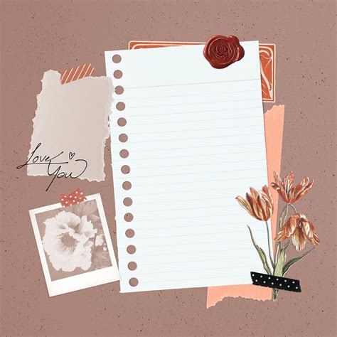 Floral feminine scrapbook collage design | Premium PSD - rawpixel