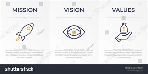 Mission Vision Values Infographic Vector Template Stock Vector (Royalty ...