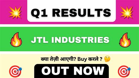 Jtl Industries Q Results Jtl Industries Share Results Today