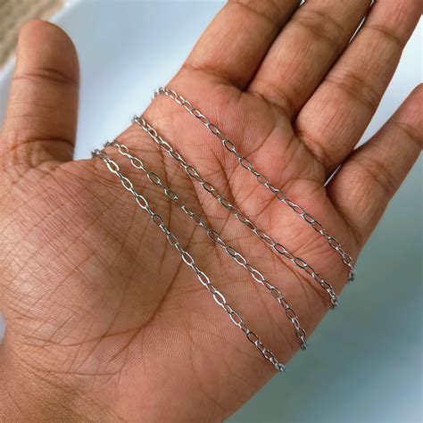 100 Pure Stainless Steel Chains1 Meter Appx No 2 Nylaa Crafts