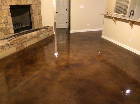 Concrete Stain Kona Brown Abilene Texas Stained Concrete Concrete