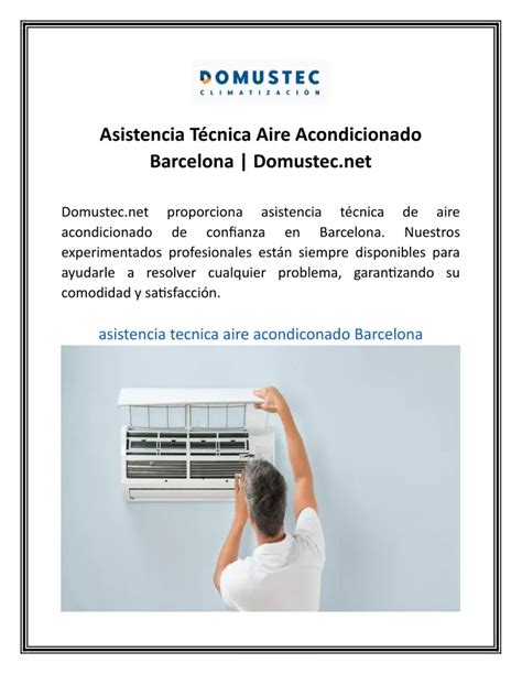 PPT Asistencia Técnica Aire Acondicionado Barcelona Domustec net